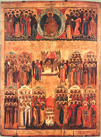 Икона всех святых. Симеон Хромой, до 1616 г.